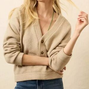 FAHERTY Jackson V-Neck Popover - Oatmeal Heather